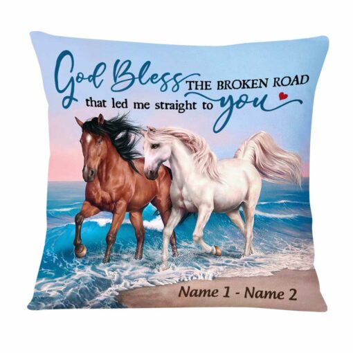 Personalized Horse Couple Love Pillow