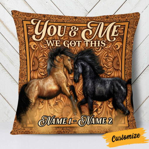 Personalized Horse Couple Love Pillow DB201 87O53_9562