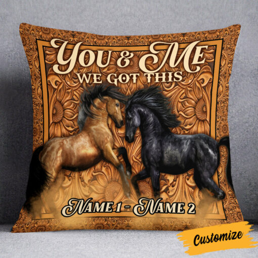 Personalized Horse Couple Love Pillow DB201 87O53_9562