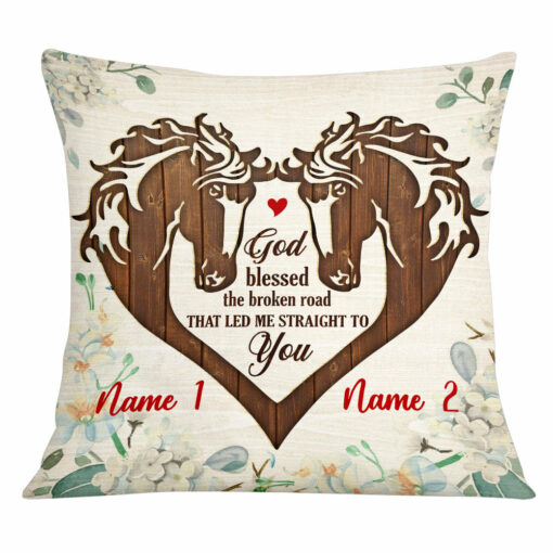 Personalized Horse Couple Pillow