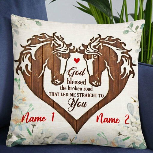 Personalized Horse Couple Pillow