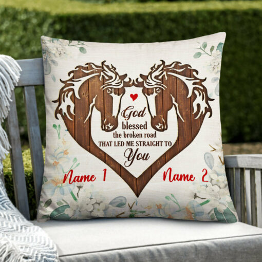 Personalized Horse Couple Pillow