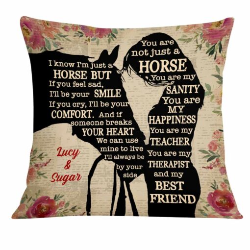 Personalized Horse Girl Pillow