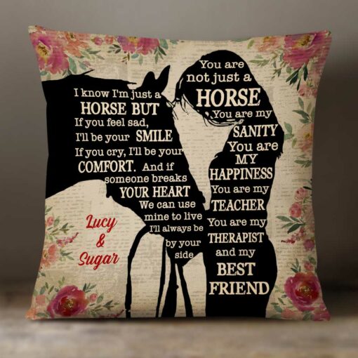 Personalized Horse Girl Pillow