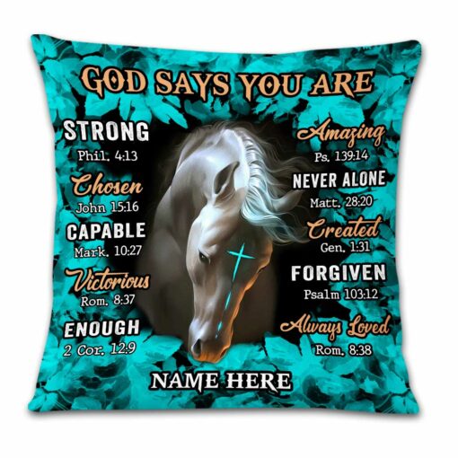 Personalized Horse God Says You Are Pillow