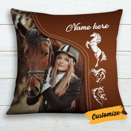 Personalized Horse Photo Pillow