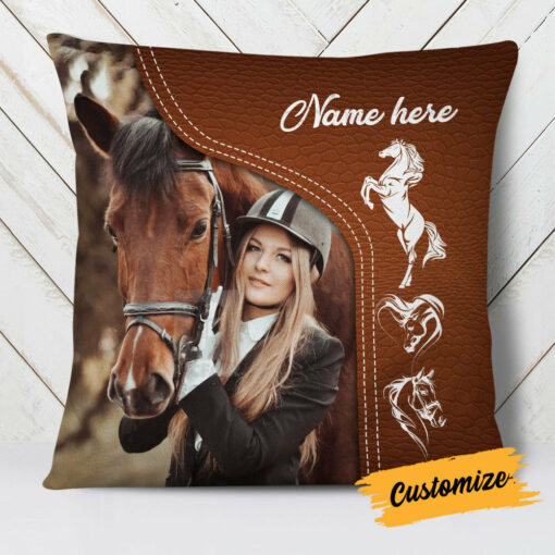 Personalized Horse Photo Pillow