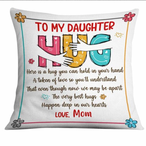 Personalized Hug Family Christmas Pillow