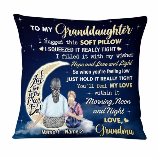 Personalized Hug This Granddaughter Pillow