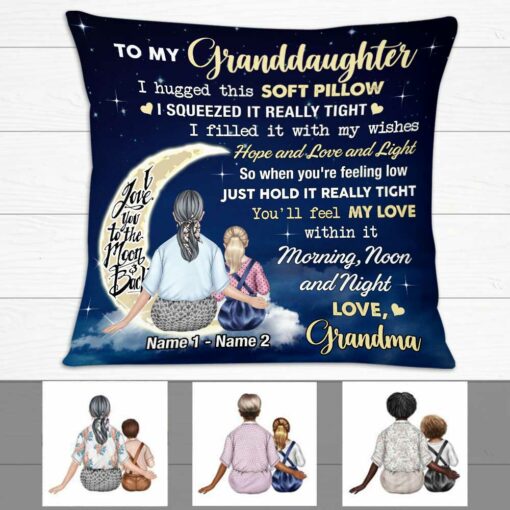 Personalized Hug This Granddaughter Pillow