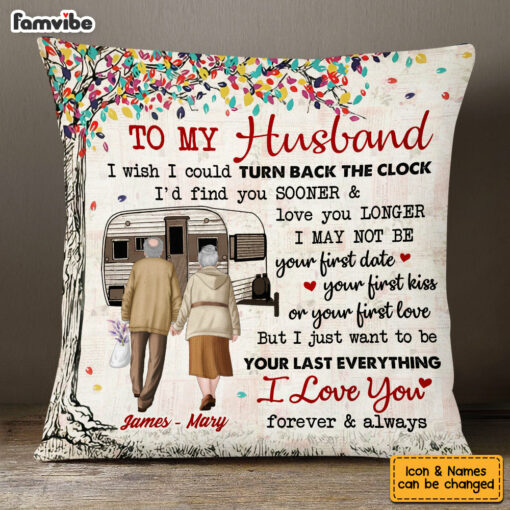 Personalized Husband Camping Pillow