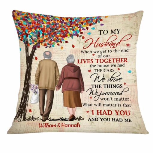 Personalized Husband Love Tree Pillow