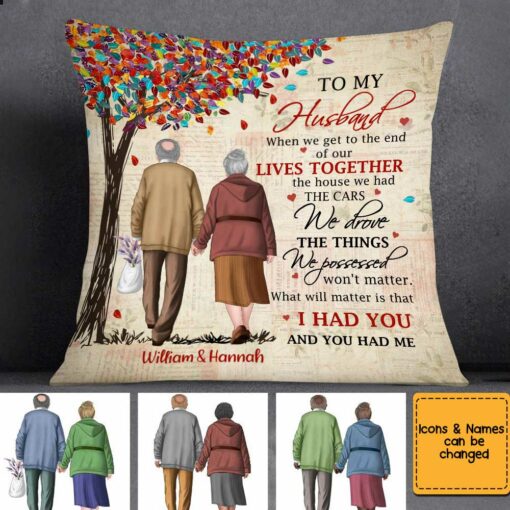 Personalized Husband Love Tree Pillow