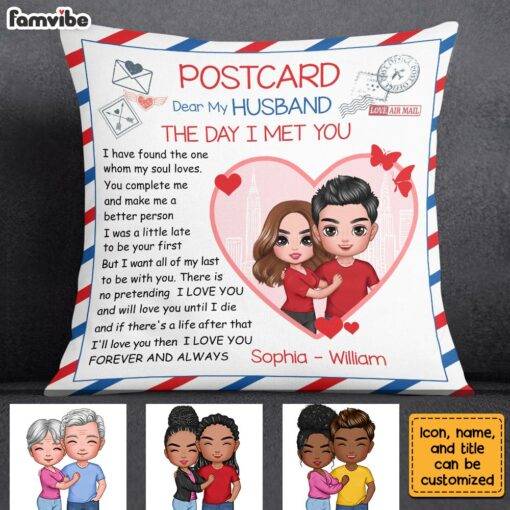 Personalized Husband The Day Love Letter Pillow