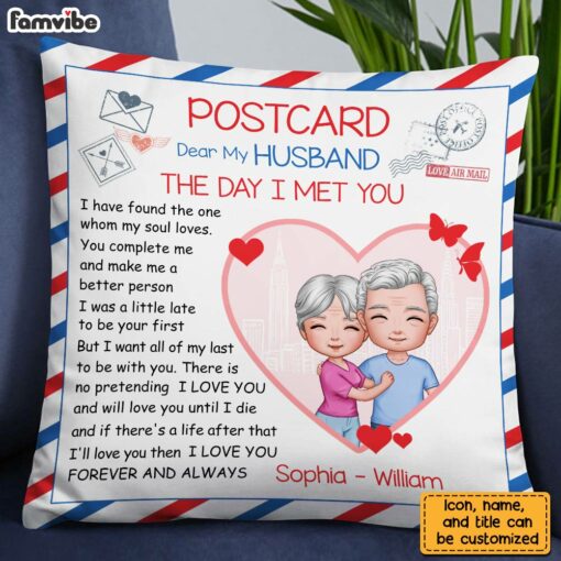 Personalized Husband The Day Love Letter Pillow