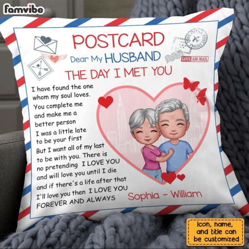 Personalized Husband The Day Love Letter Pillow