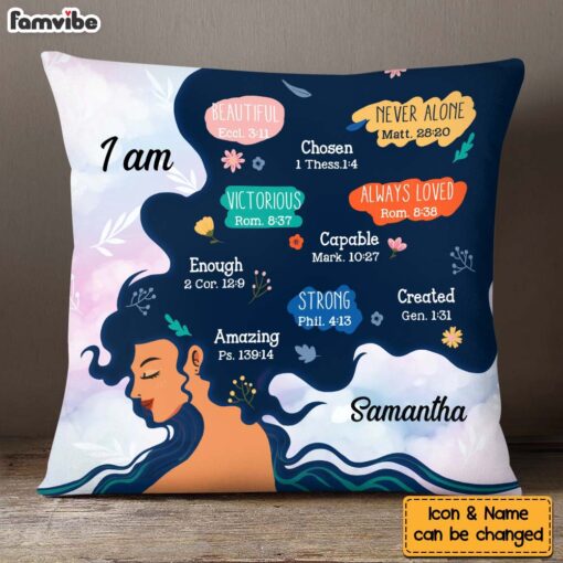 Personalized I Am Affirmation Daughter Pillow