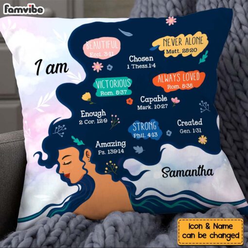 Personalized I Am Affirmation Daughter Pillow