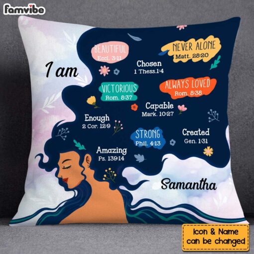 Personalized I Am Affirmation Daughter Pillow