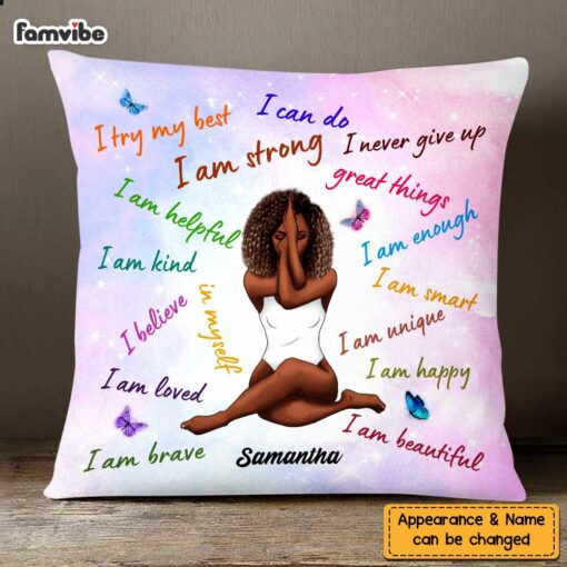 Personalized I Am Affirmation Pillow