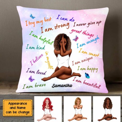 Personalized I Am Affirmation Pillow