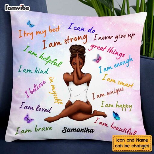 Personalized I Am Affirmation Pillow