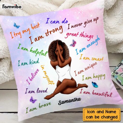 Personalized I Am Affirmation Pillow