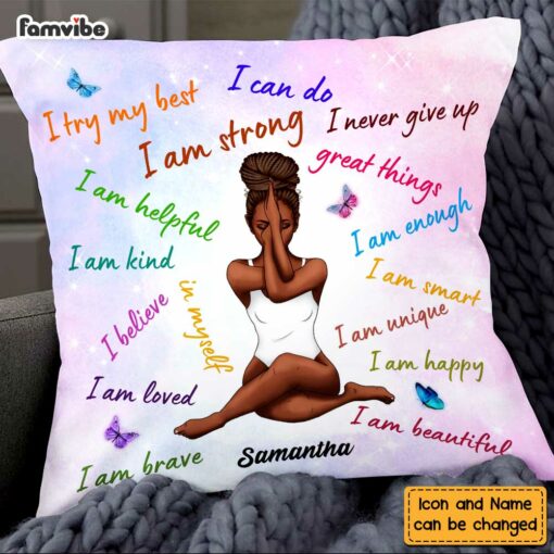 Personalized I Am Affirmation Pillow