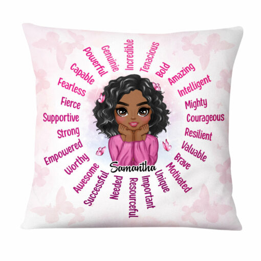 Personalized I Am Affirmation Sun Pillow