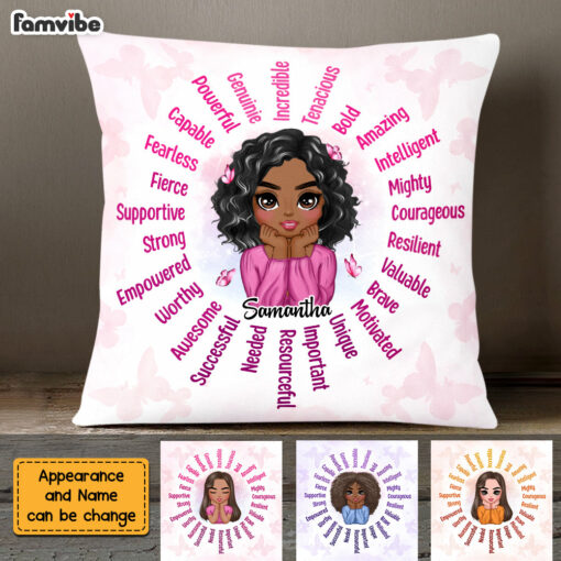 Personalized I Am Affirmation Sun Pillow