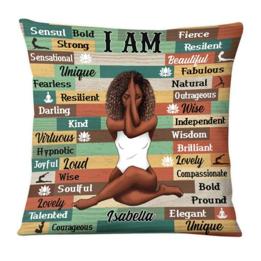 Personalized I Am Bible Verse Inspiration Pillow