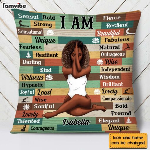 Personalized I Am Bible Verse Inspiration Pillow