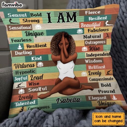 Personalized I Am Bible Verse Inspiration Pillow