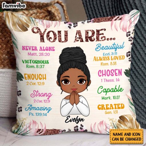 Personalized I Am Daughter Affirmation Pillow