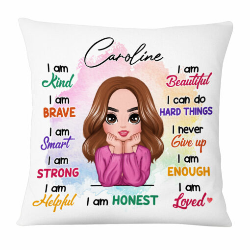 Personalized I Am Kind I Am Smart Kids Affirmations Pillow