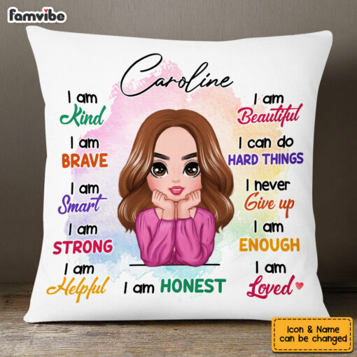 Personalized I Am Kind I Am Smart Kids Affirmations Pillow