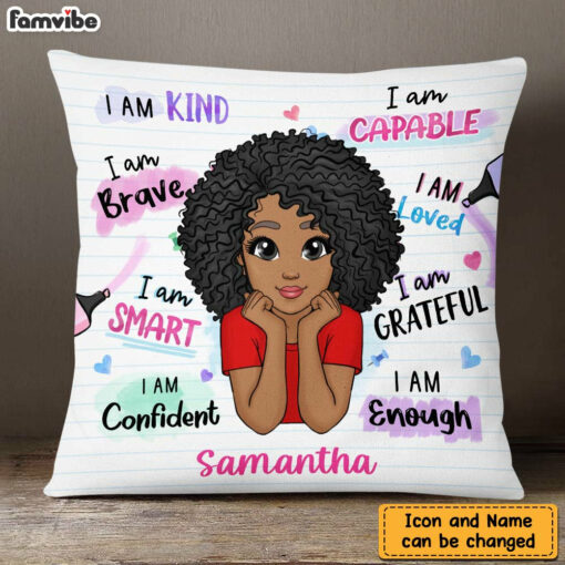 Personalized I Am Kind I Am Smart Pillow