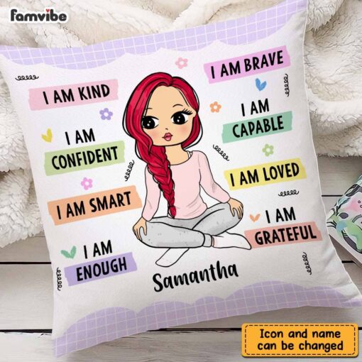 Personalized I Am Kind Inspiration Pillow