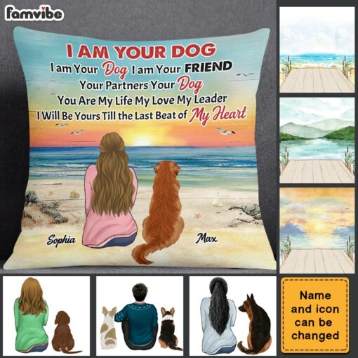 Personalized I Am Your Dog I Am Your Friend Your Partner Your Dog Pillow