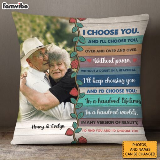 Personalized I Choose You Couple Pillow