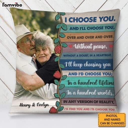 Personalized I Choose You Couple Pillow