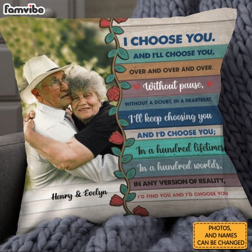 Personalized I Choose You Couple Pillow