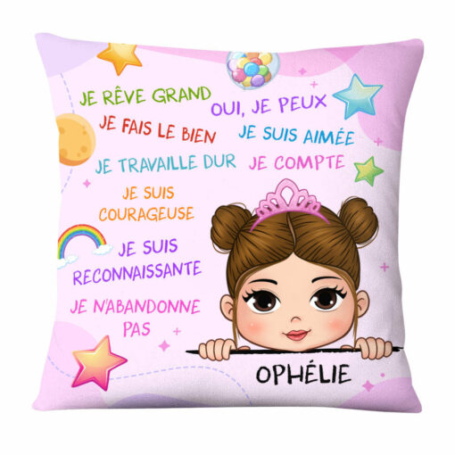 Personalized I Dream Big Granddaughter France Pillow