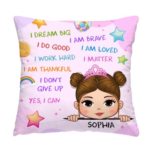 Personalized I Dream Big Granddaughter Pillow