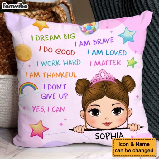 Personalized I Dream Big Granddaughter Pillow