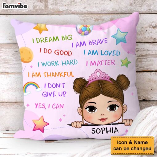 Personalized I Dream Big Granddaughter Pillow