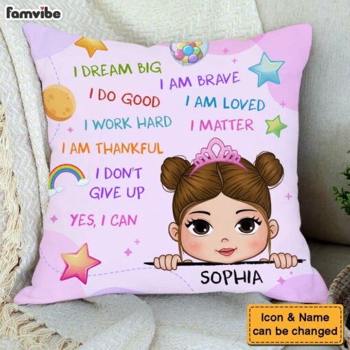 Personalized I Dream Big Granddaughter Pillow