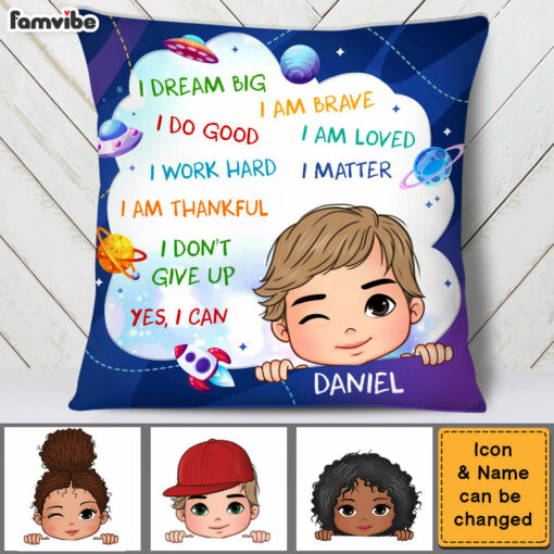 Personalized I Dream Big Grandson Pillow