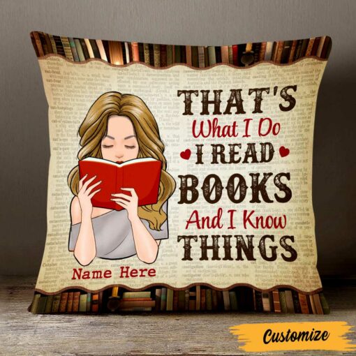 Personalized I Read Books Pillow