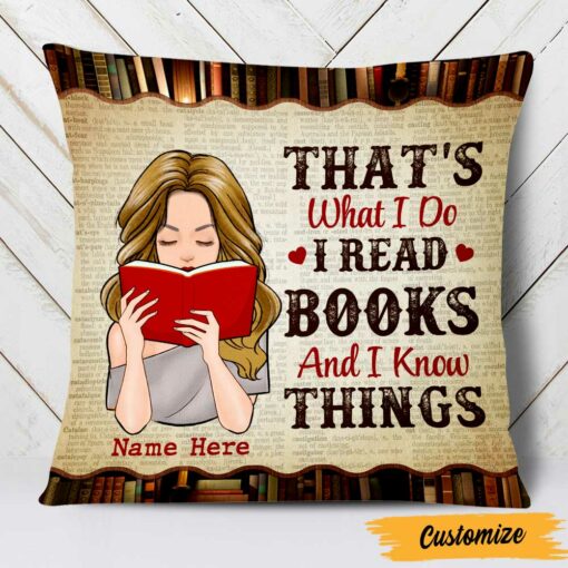 Personalized I Read Books Pillow